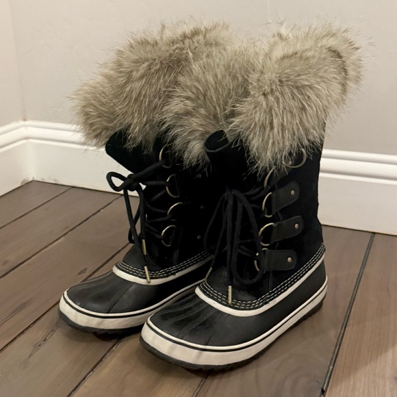 Sorel Shoes - SOREL Joan of Arctic™ Waterproof Black Suede Boot Snow-Rain Boot, Size 9